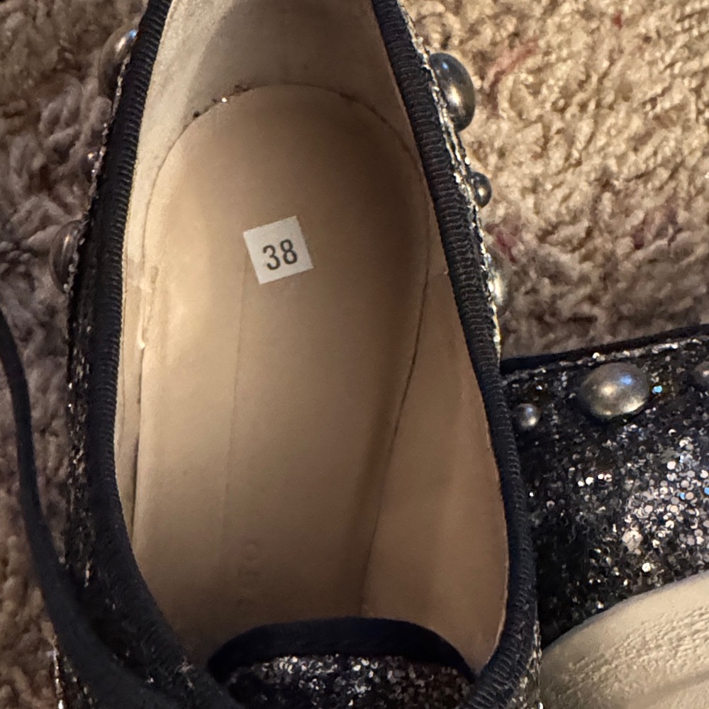 Black Glitter Women's Shoes with decorative hardware - Marc Jacobs. - Picture 6 of 6